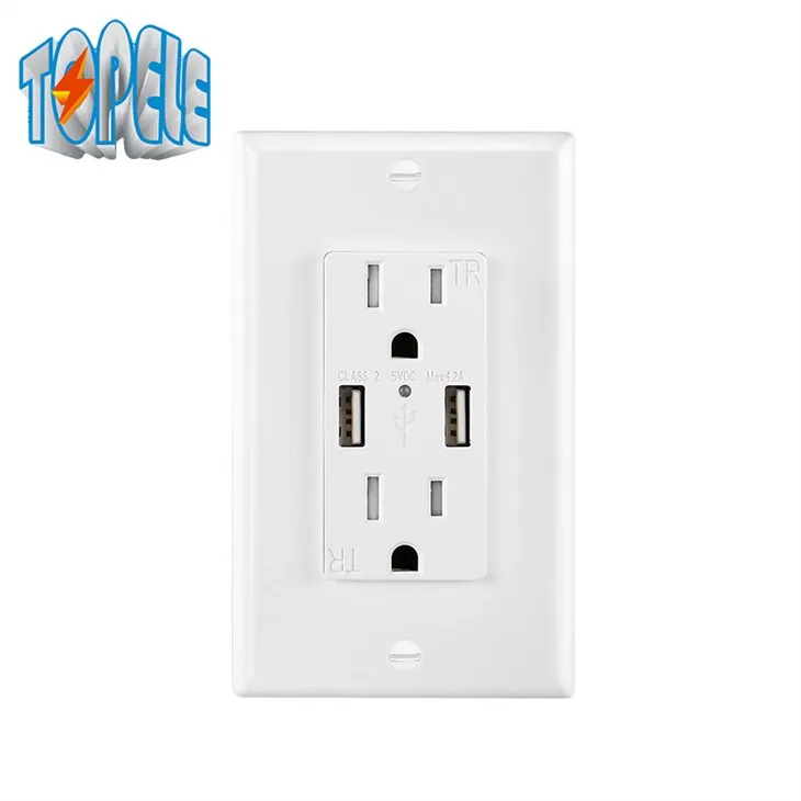 اسمارٹ ہائی اسپیڈ یوایسبی چارجر 15 اے چھیڑنا مزاحم آؤٹ لیٹ انڈور استعمال