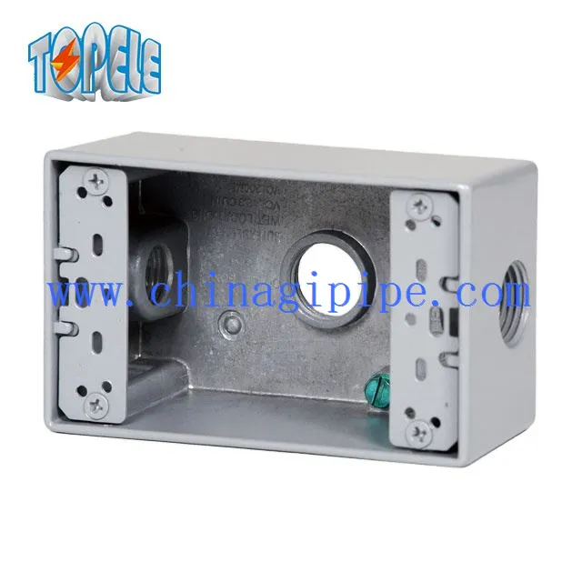 ویدر پروف الیکٹریکل باکس 3 ہول ون گینگ آؤٹ لیٹ